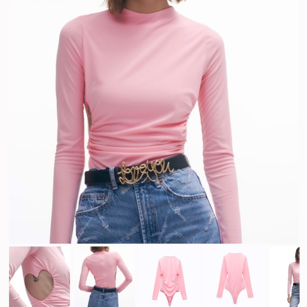 Zara heart cut out bodysuit